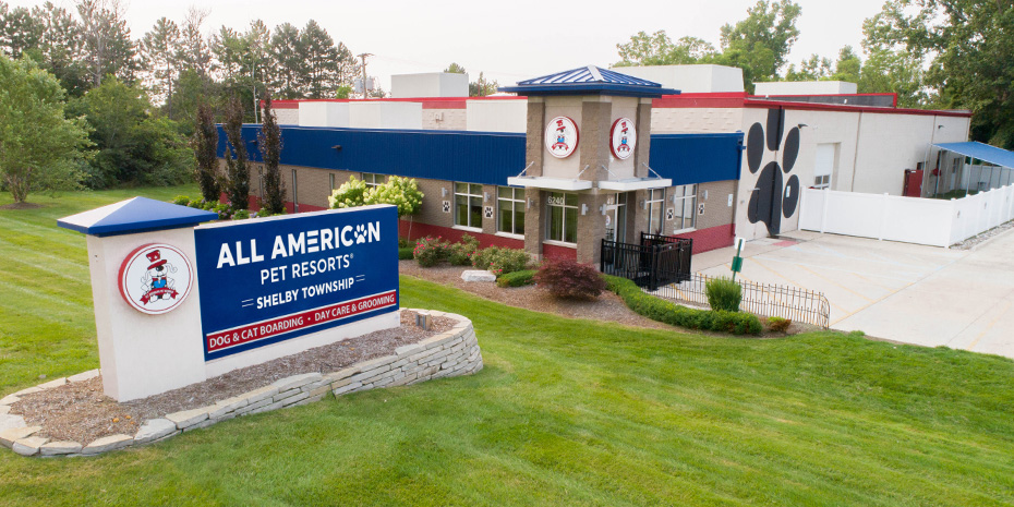 The exterior of All American Pet Resorts Shelby Township