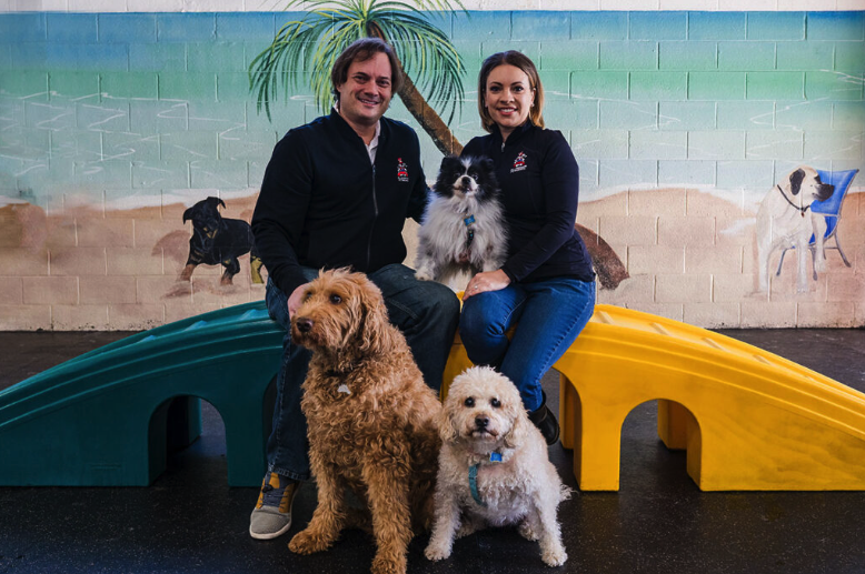 David and Sarah of AAPR Lakeshore with pups